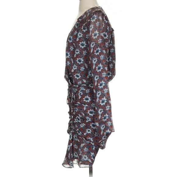 Veronica Beard Anjali Silk Floral Wrap Mini Dress Women's Size 4 Long Sleeve - Picture 8 of 8